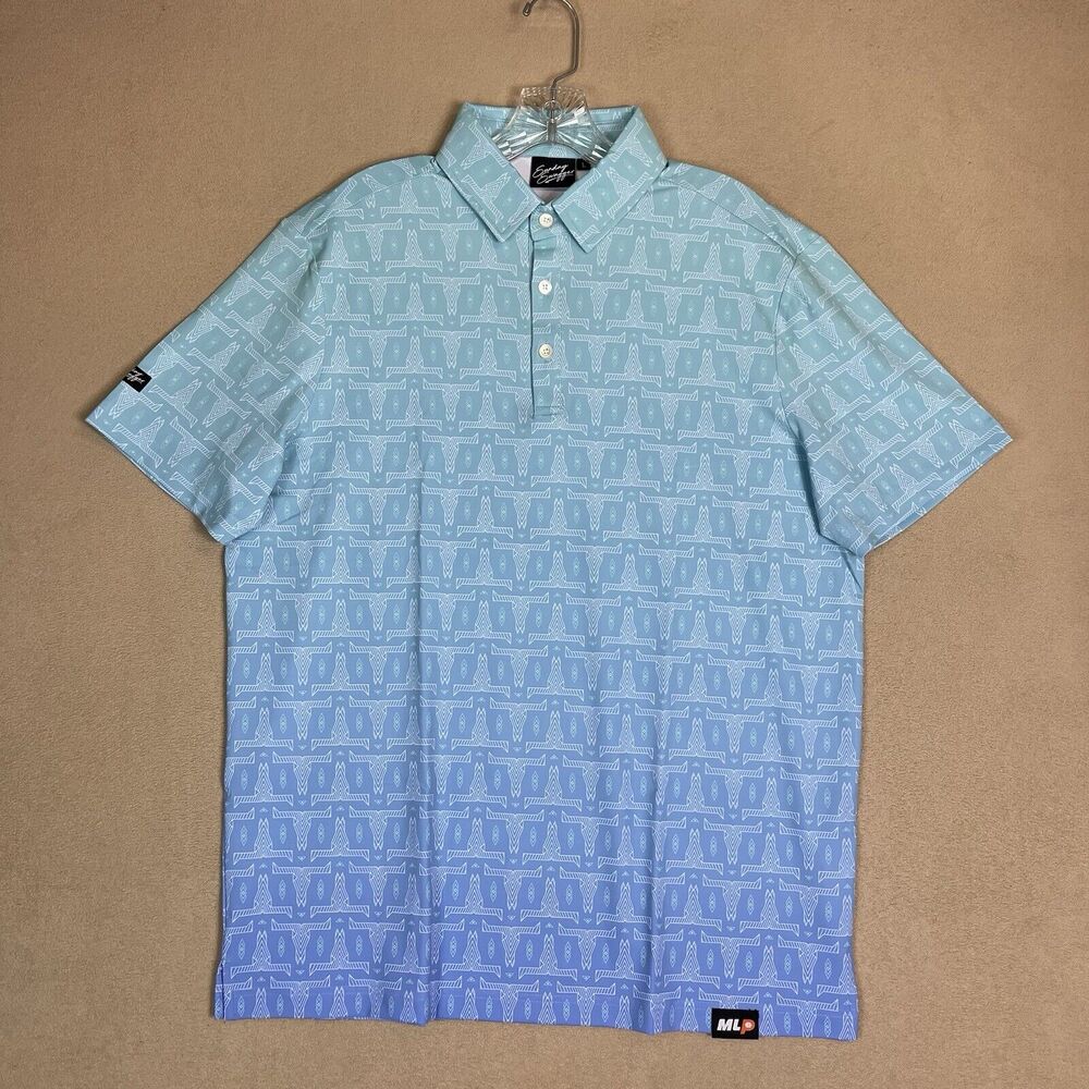 Sunday Swagger Shirt Mens L Multicolor Golf Polo Performance Athletic‎ Stretch